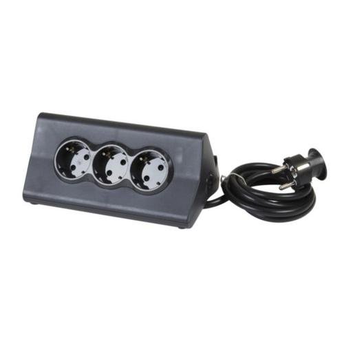 Подовжувач багаторозетковий 3 розетки 2К+З, 2 роз'єма USB з тримачем планшета